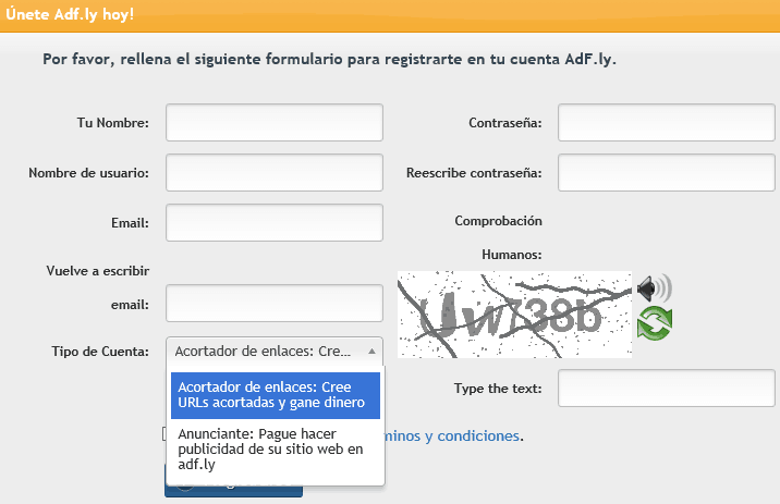 AdFly registro