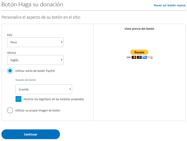 Cómo crear y configurar botón donaciones PayPal